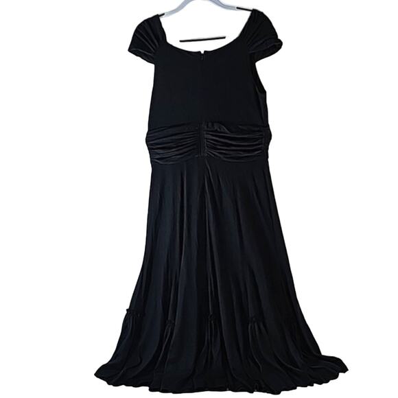 Peruvian Connection Womens Sz M Fonteyn Black Whimsigoth Fairy Grunge Midi Dress - Picture 2 of 12